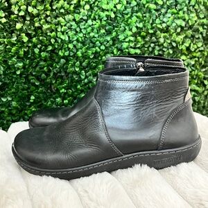 Birkenstock Footprints Black Leather Side-Zip Ankle Boots - EU 36 / US 5-5.5